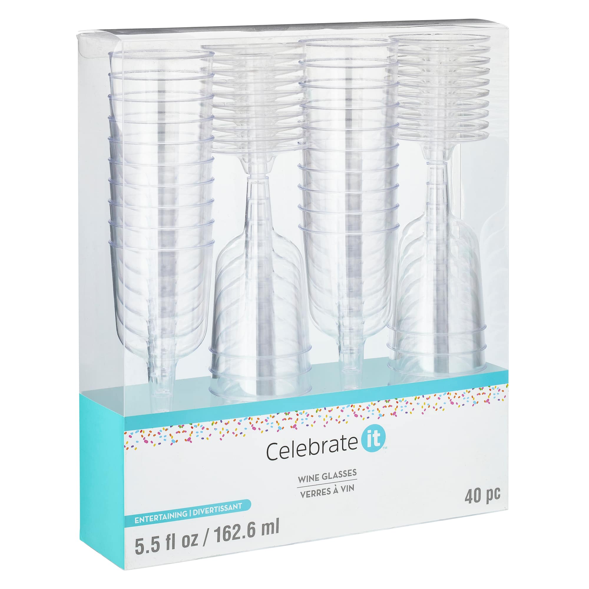 12 Packs: 40 ct. (480 total) Plastic Wine Glasses by Celebrate It™